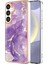 Samsung Galaxy S24+ Için Mermer Şık Desenli Tpu Tampon Telefon Kılıfı - Mor (Yurt Dışından) 1