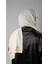 Krem Pratik Hazır Geçmeli Tesettür Şal Örme Kumaş Taşlı Çiçek Desenli 2118C_40 4