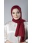 Bordo Pratik Hazır Geçmeli Tesettür Şal Örme Kumaş Taş Desenli 2118T_16 1