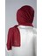 Bordo Pratik Hazır Geçmeli Tesettür Şal Örme Kumaş Taş Desenli 2118T_16 4