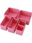 Tekno Trust Kumaş 6'lı Pembe Çocuk Odası Dolap Çamaşır Çekmece Içi Düzenleyici Saklama Kutusu Organizer 2