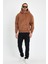 Kahverengi Hoodie, Oversize Sweatshirt, Erkek Hoodie, Kanguru Cep Kapüşonlu 1