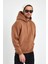 Kahverengi Hoodie, Oversize Sweatshirt, Erkek Hoodie, Kanguru Cep Kapüşonlu 5