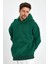 Yeşil Hoodie, Oversize Sweatshirt, Erkek Hoodie, Kanguru Cep Kapüşonlu 4