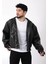 Oversize Bel Lastikli Suni Deri Mont ARW-OVR-50372 3