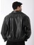 Oversize Bel Lastikli Suni Deri Mont ARW-OVR-50372 5