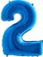 2 Rakam Mavi Folyo Balon 34 Inç 80 cm 1