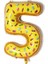 5 Rakam Desenli Folyo Balon 32 Inc 72 cm 1
