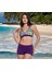 Kruvaze Desenli Şortlu Büyük Beden Bikini 1