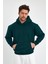 Koyu Yeşil Hoodie, Oversize Sweatshirt, Erkek Hoodie, Kanguru Cep Kapüşonlu 3