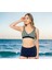 Kruvaze Desenli Şortlu Büyük Beden Bikini 1