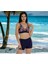 Kruvaze Desenli Şortlu Büyük Beden Bikini 1