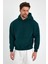 Koyu Yeşil Hoodie, Oversize Sweatshirt, Erkek Hoodie, Kanguru Cep Kapüşonlu 5