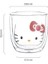 Hello Kitty Çift Cidarlı Cam Kupa 3