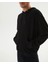 Siyah Erkek Fitilli Kapşonlu Hoodie 4