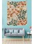 Renkli Çiçekler Leke Tutmaz Kumaş Duvar Örtüsü Duvar Halısı Tapestry 1