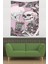 Çiçekli Kahve Içen Kafatası Leke Tutmaz Kumaş Duvar Örtüsü Duvar Halısı Tapestry 3