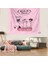 Always Together Kedi Desen Pembe Leke Tutmaz Kadife Dokulu Kumaş Duvar Örtüsü Duvar Halısı Tapestry 1