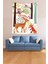Ormandaki Geyik Baykuş Tavşan Leke Tutmaz Kumaş Duvar Örtüsü Duvar Halısı Tapestry 2