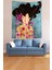 Iskandinav Çiçekli Kız Farkındalık Uyanış Tema Leke Tutmaz Kumaş Duvar Örtüsü Duvar Halısı Tapestry 3