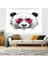 Gözlüklü Panda Desen Leke Tutmaz Kadife Dokulu Kumaş Duvar Örtüsü Duvar Halısı Tapestry 1