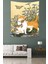 Sevimli Iki Kedicik Leke Tutmaz Kumaş Duvar Örtüsü Duvar Halısı Tapestry 3