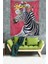 Çiçekli Zebra Leke Tutmaz Kumaş Duvar Örtüsü Duvar Halısı Tapestry 3