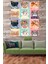 Floral Desen Kedili Leke Tutmaz Kumaş Duvar Örtüsü Duvar Halısı Tapestry 2