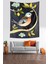 Limon Çiçekleri ve Daldaki Kuş Leke Tutmaz Kumaş Duvar Örtüsü Duvar Halısı Tapestry 2
