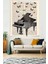 Piyano Ve Kelebekler Leke Tutmaz Kumaş Duvar Örtüsü Duvar Halısı Tapestry 3
