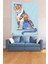 Çiçek Temalı Kaplan Leke Tutmaz Kumaş Duvar Örtüsü Duvar Halısı Tapestry 2
