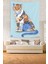 Çiçek Temalı Kaplan Leke Tutmaz Kumaş Duvar Örtüsü Duvar Halısı Tapestry 3