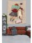 Kitap Okuyan Kız Ve Kedi Leke Tutmaz Kumaş Duvar Örtüsü Duvar Halısı Tapestry 1