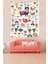 Hayvan Ve Çiçek Figürlü leke Tutmaz Kumaş Duvar Örtüsü Duvar Halısı Tapestry 2