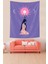Yoga Yapan Kız Temalı Leke Tutmaz Kumaş Duvar Örtüsü Duvar Halısı Tapestry 3