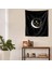 Güneş ve Ay Galaksi Uzay Yıkanabilir Leke Tutmaz Kumaş Duvar Örtüsü Duvar Halısı Tapestry 1