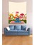 Çiçekler Içinde Yoğa Yapan Kız Leke Tutmaz Kumaş Duvar Örtüsü Duvar Halısı Tapestry 1