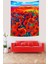 Gün Batımı ve Gelincik Tarlası Leke Tutmaz Kumaş Duvar Örtüsü Duvar Halısı Tapestry 1