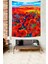 Gün Batımı ve Gelincik Tarlası Leke Tutmaz Kumaş Duvar Örtüsü Duvar Halısı Tapestry 2