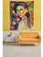 Çiçekli Kız Leke Tutmaz Kumaş Duvar Örtüsü Duvar Halısı Tapestry 2