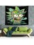 Rick And Morty Desen Leke Tutmaz Kadife Dokulu Kumaş Duvar Örtüsü Duvar Halısı Tapestry 1