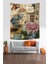 Vintage Journal Temalı Kelebek Karanfil Desenli Leke Tutmaz Kumaş Duvar Örtüsü Duvar Halısı Tapestry 3