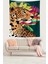 Sanatsal Renkli Ve Asil Jaguar Leke Tutmaz Kumaş Duvar Örtüsü Duvar Halısı Tapestry 2