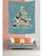 Merry Christmas Temalı Leke Tutmaz Kumaş Duvar Örtüsü Duvar Halısı Tapestry 3