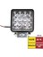 Çalışma Lambası 10V-30V 48W 16 LED Kare 2,2cm (Inc 1
