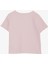 Kız Çocuk Tişört Yazı Baskılı Fitilli 8-14 Yaş, Pembe 2