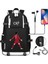 Resim Renkli Futbol Cr7 USB Şarj Sırt Çantası Ronaldo Okul Çantası Gençler Öğrenciler Için Seyahat Dizüstü Laptop Çantaları (Yurt Dışından) 3