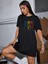 Unisex Siyah Oversize Iceberg Boyfriend T-Shirt 1