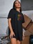 Unisex Siyah Oversize Iceberg Boyfriend T-Shirt 4