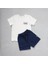 2li Organik Pamuk T-Shirt Şort Takım( 0-4 Yaş) - Lacivert 1